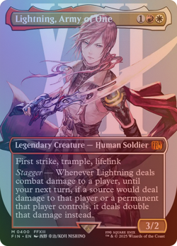 Lightning, Army of One - FIN #400 | FOIL | NM | MTG | BORDERLESS | FULL ART - Image 1