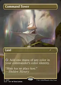 Command Tower (#1697) - Rainbow Foil Extended Art SLD NM MTG - Image 1