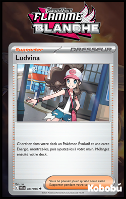 Carte Pokemon Ludvina 084/086 EV10.5 Flamme Blanche WHT Ecarlate et Violet - Image 1