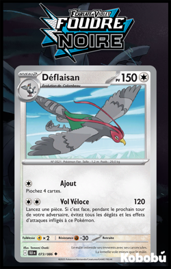 Carte Pokemon Deflaisan 073/086 EV10.5 Foudre Noire BLK Ecarlate et Violet - Image 1