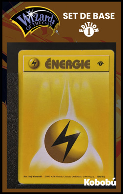 Carte Pokemon Energie Electrique 100/102 Edition 1 Ed 1 Set De Base Wizards - Image 1