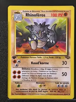 Carte Pokemon Rhinoferos 45/64 Edition 1 Ed 1 Jungle Wizards - Image 2