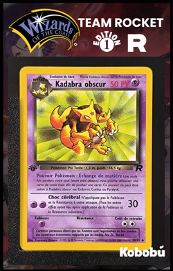 Carte Pokemon Kadabra Obscur 39/82 Edition 1 Ed 1 Team Rocket Wizards 2 - Image 1