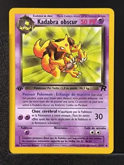 Carte Pokemon Kadabra Obscur 39/82 Edition 1 Ed 1 Team Rocket Wizards 2 - Image 2