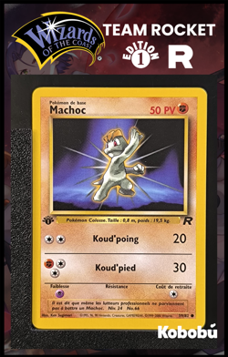 Carte Pokemon Machoc 59/82 Edition 1 Ed 1 Team Rocket Wizards 1 - Image 1