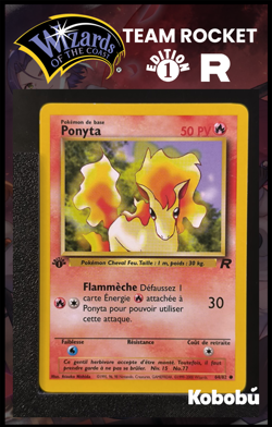 Carte Pokemon Ponyta 64/82 Edition 1 Ed 1 Team Rocket Wizards 1 - Image 1