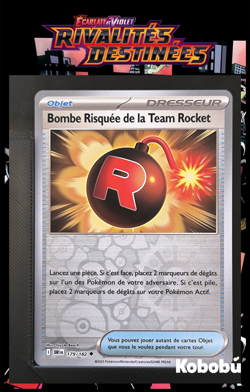 Carte Pokemon Bombe Risquee de la Team Rocket 179/182 Reverse EV10 DRI - Image 1