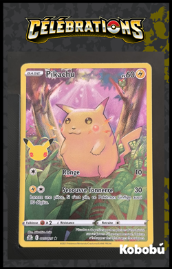 Carte Pokemon Pikachu 005/025 EB7.5 Celebrations 25 ans epee et bouclier - Image 1