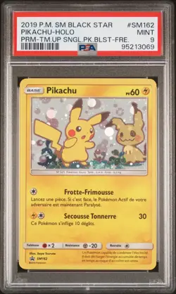 Carte Pokemon Pikachu Promo SM162 PSA 9 Soleil Et Lune FR - Image 1