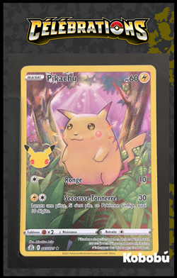 Carte Pokemon Pikachu 005/025 EB7.5 Celebrations 25 ans epee et bouclier - Image 1