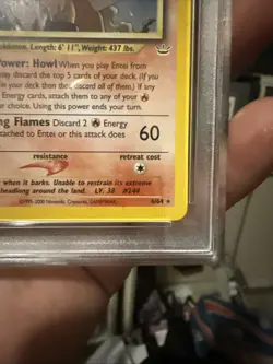 2001 Pokemon Neo Revelation Entei Holo 6/64 PSA 8 NM-MT - Image 3