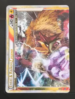 Entei & Raikou 90/95 LEGEND 2010 Unleashed Holo Pokemon Card EN - Image 1