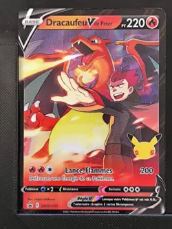 Carte Pokemon Dracaufeu V de Peter SWSH133 FR Promo Epee Et Bouclier - Image 2