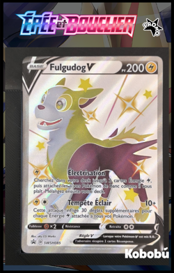 Carte Pokemon Fulgudog V SWSH085 FR Promo Epee Et Bouclier - Image 1