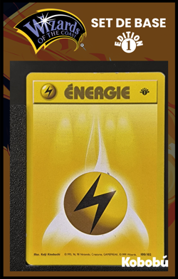Carte Pokemon Energie Electrique 100/102 Edition 1 Ed 1 Set De Base Wizards - Image 1