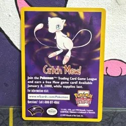 ROUND CORNER Catch Mew 1999 Mew PROMO Insert WOTC Pokemon League Cards - Image 1