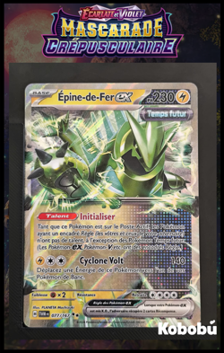 Carte Pokemon Epine-de-Fer EX 077/167 EV6 Mascarade Crepusculaire TWM - Image 1