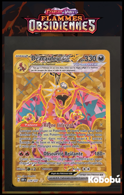 Carte Pokemon Dracaufeu EX 228/197 Gold EV3 Flammes Obsidiennes OBF - Image 1