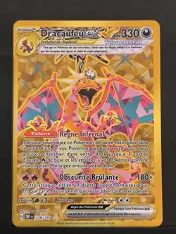 Carte Pokemon Dracaufeu EX 228/197 Gold EV3 Flammes Obsidiennes OBF - Image 2