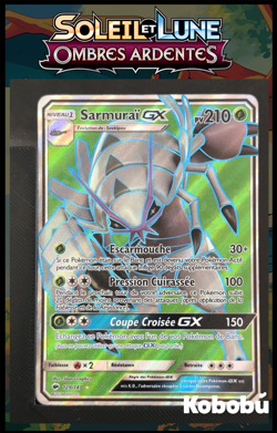 Carte Pokemon Sarmurai GX 129/147 SL3 Ombres Ardentes Soleil et Lune - Image 1