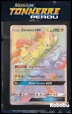 Carte Pokemon Zeraora GX 221/214 SL8 Tonnerre Perdu Soleil et Lune - Image 1