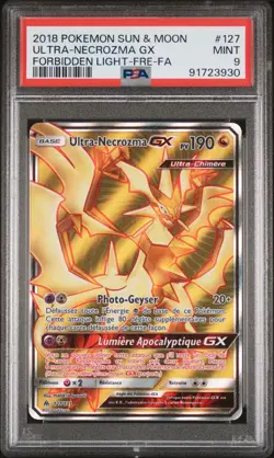 Carte Pokemon Ultra-Necrozma GX 127/131 PSA 9 Lumiere Interdite Soleil & Lune - Image 1