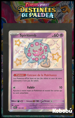 Carte Pokemon Spiritomb 158/091 EV4.5 Destinees de Paldea PAF - Image 1
