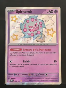 Carte Pokemon Spiritomb 158/091 EV4.5 Destinees de Paldea PAF - Image 2