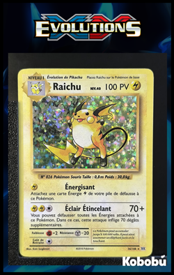 Carte Pokemon Raichu 36/108 HOLO XY12 XY Evolutions FR Remake Wizards FR NEUVE - Image 1