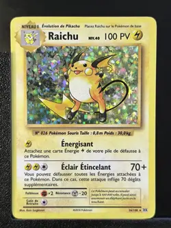 Carte Pokemon Raichu 36/108 HOLO XY12 XY Evolutions FR Remake Wizards FR NEUVE - Image 2