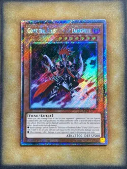 Yugioh Gorz the Emissary of Darkness RA03-EN210 Platinum Secret Rare 1st Ed NM - Image 1