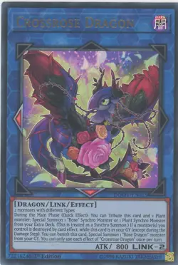 Yugioh Crossrose Dragon DUOV-EN015 Ultra Rare NM x3 Play Set - Image 1