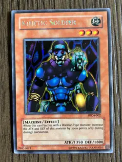 Yu-Gi-Oh TCG Card Nearly Mint Holo Kinetic Soldier WC4-002 Super Rare - Image 1