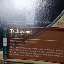 Naruto CCG, Tsukuyomi #177 Rare Gold Text NM Trading Card English - Image 3