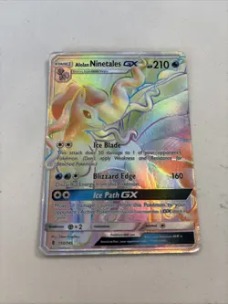 Pokemon Alolan Ninetales GX 150/145 Guardians Rising Holo Card Secret Rare - Image 1