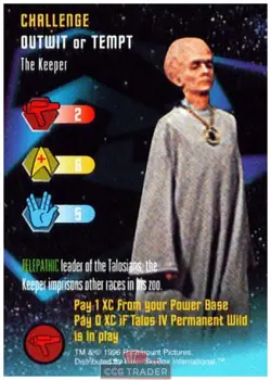 Star Trek The Card Game The Keeper Near-Mint/NM Very Rare - Image 1