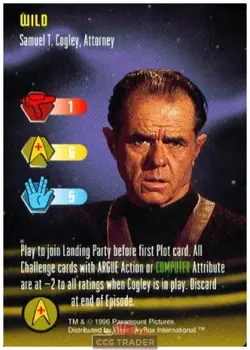 Star Trek The Card Game Samuel T. Cogley, Attorney Near-Mint/NM Very Rare - Image 1