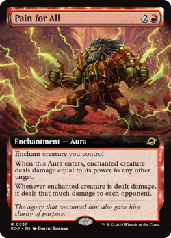 Pain for All (Extended Art) Edge of Eternities NM Enchantment Rare CARD ABUGames - Image 1