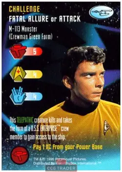 Star Trek The Card Game M-113 Monster Crewman Green Form Near-Mint/NM Very Rare - Image 1
