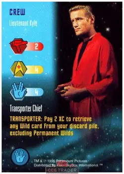 Star Trek The Card Game Lieutenant Kyle Near-Mint/NM Very Rare - Image 1