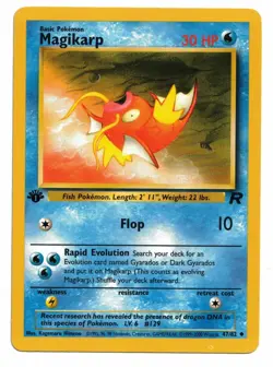 Pokemon Card: Magikarp 47/82 1st Edition Team Rocket Set! EXC - Image 1