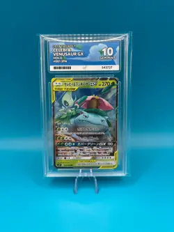 Pokemon Celebi & Venusaur GX RR Tag Team SM9 Holo Card 001/095 ACE 10 - Image 1