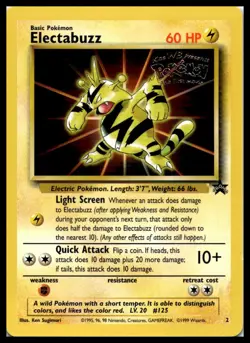 Vintage Electabuzz 02/53 WB Promo Stamped Pokemon Card WOTC | NM - Image 1