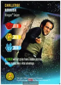 Star Trek The Card Game Klingon Sniper Near-Mint/NM Very Rare - Image 1