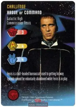 Star Trek The Card Game Galactic High Commissioner Ferris Near-Mint/NM Very Rare - Image 1