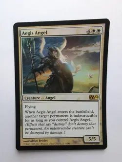 MTG Aegis Angel (M12) Core Set 2012 Foil Rare 1/249 - Image 1