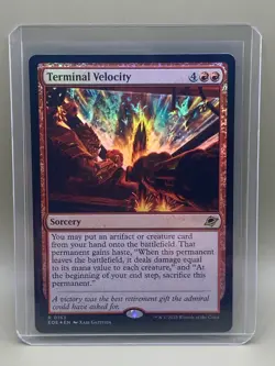 TERMINAL VELOCITY #0163 Edge Of Eternities MTG RARE FOIL Card NM - Image 1