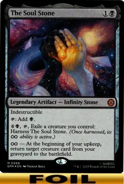 1x - The Soul Stone - FOIL #66 - Marvel's Spider-Man - NM MTG - Image 1