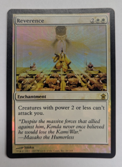 Magic Mtg FOIL Saviors of Kamigawa Reverence near mint - Image 1