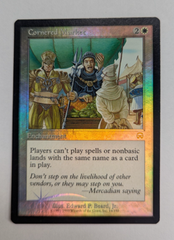 Magic Mtg FOIL Mercadian Masques Cornered Market near mint - Image 1